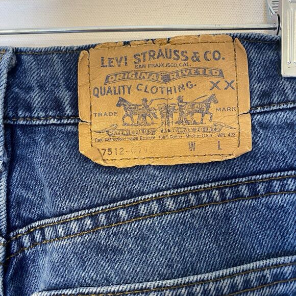 Vintage 90s Levis 512 Jeans Women 27 Blue High Rise Mom Tapered Leg Made USA - Picture 10 of 13